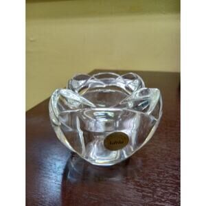 Adrian Crystal Clear Rose Shaped Candle Votive